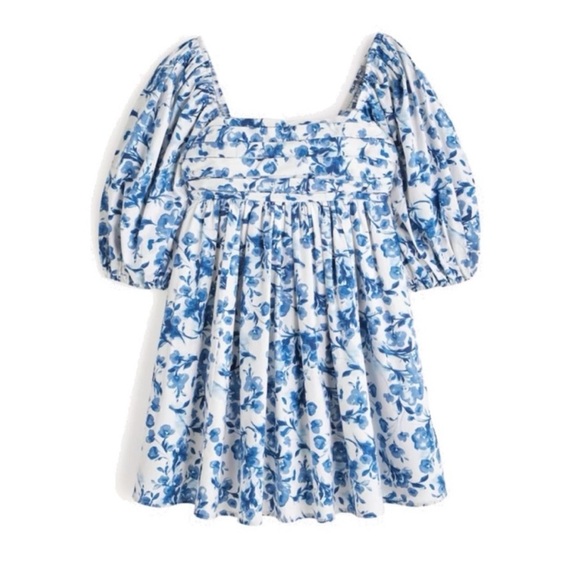 Abercrombie & Fitch Dresses & Skirts - Abercrombie & Fitch Emerson Poplin Puff Sleeve floral Mini Dress size M
